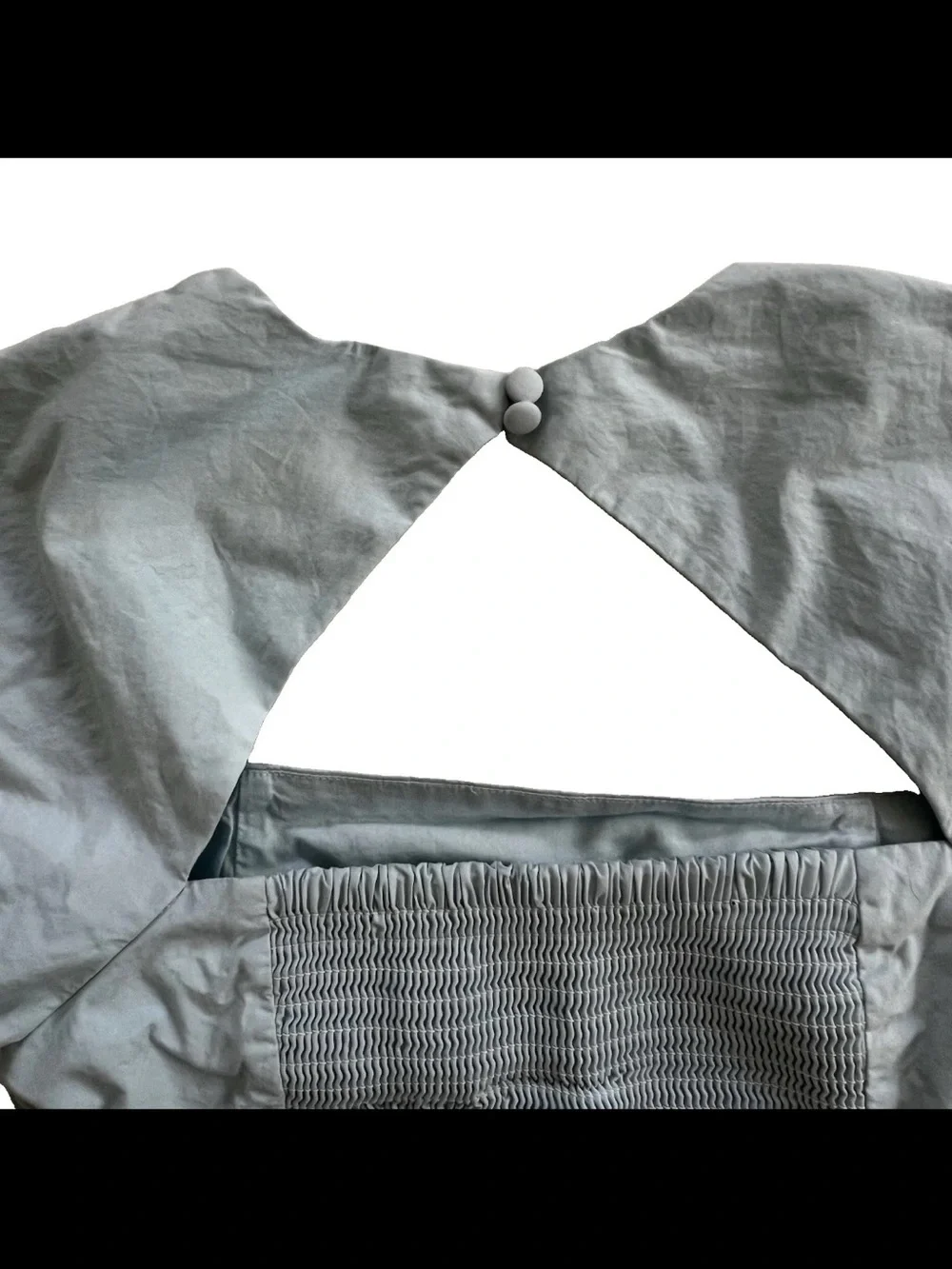 Banana Republic Cropped Poplin Long Sleeve Cropped Blouse Womens S Back Cutout
